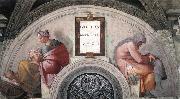 Michelangelo Buonarroti Hezekiah - Manasseh Spain oil painting artist